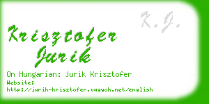 krisztofer jurik business card